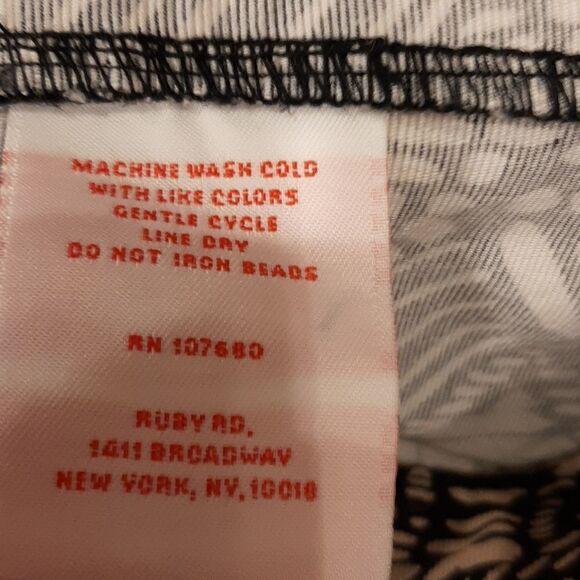 NWOT Ruby Rd Cream and Black Print Jacket - Picture 8 of 9